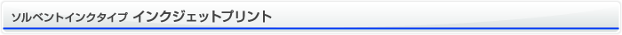 ソルベントインクタイプ インクジェットプリント