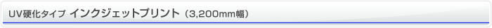 UV硬化タイプ インクジェットプリント（3,200mm幅）